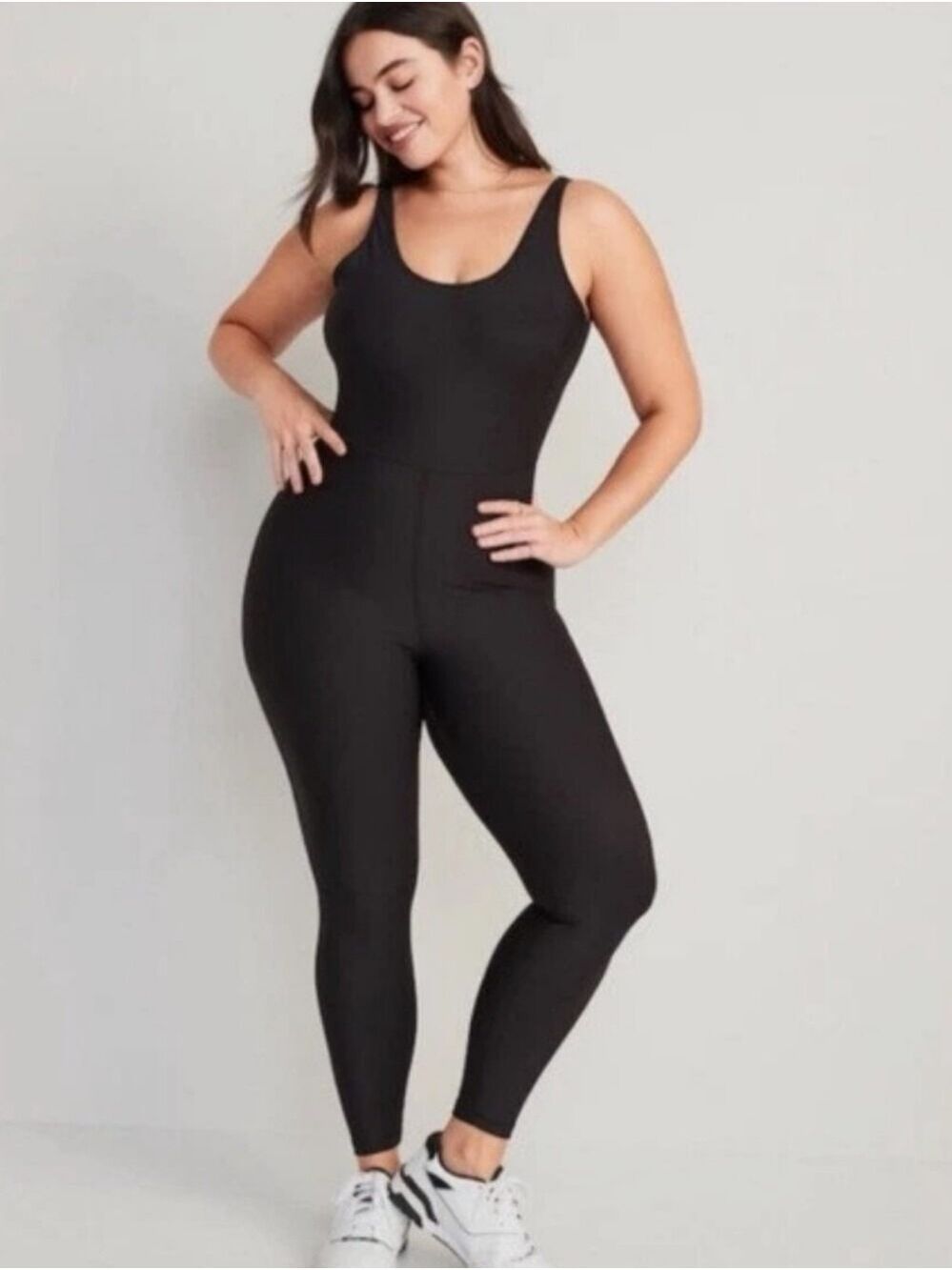 NWT Old Navy Black Go Dry Powersoft Black Athletic Tank Jumpsuit. XXL Tall